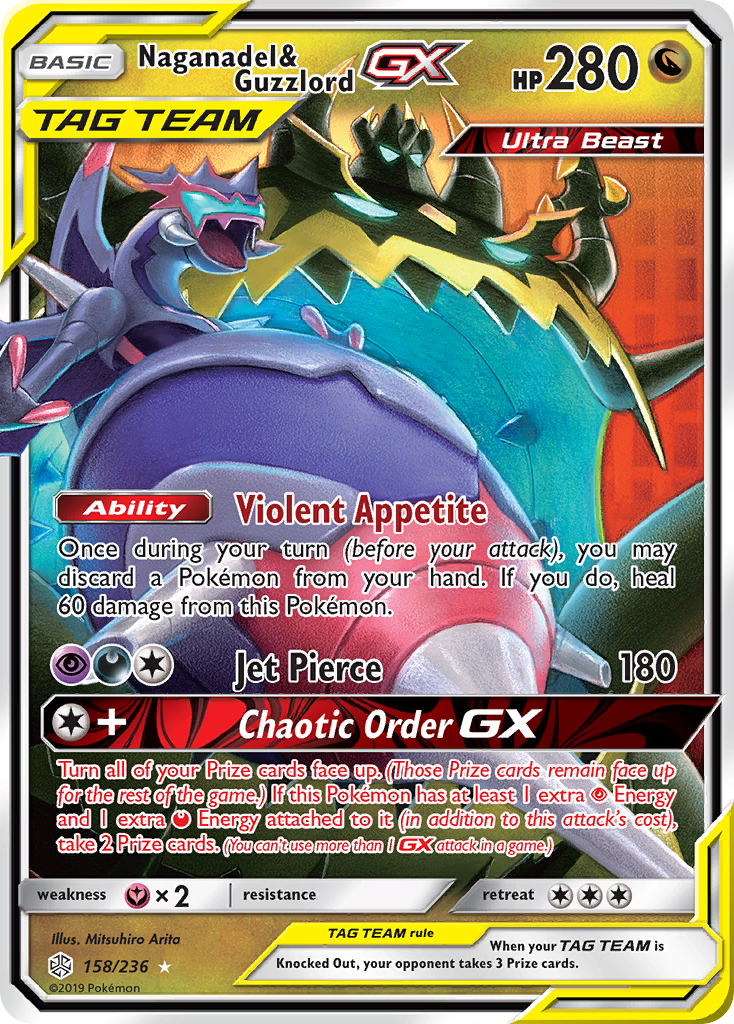 Cosmic Eclipse Naganadel & Guzzlord GX #158/236